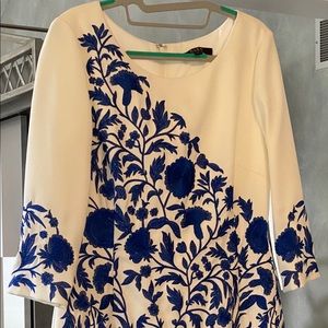 Alex Marie white dress with blue floral